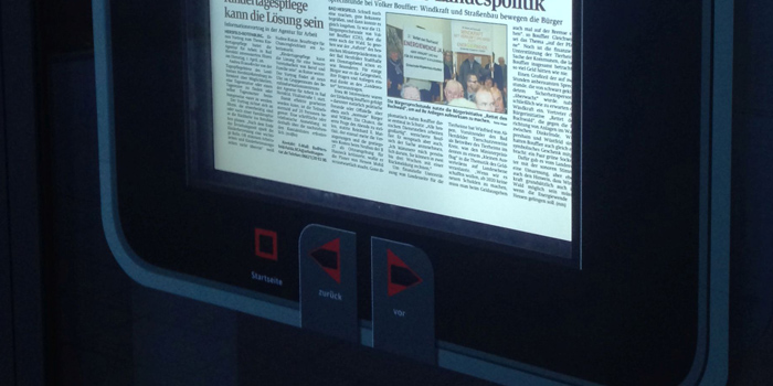 Interactive newspaper with StoreFrontControl
